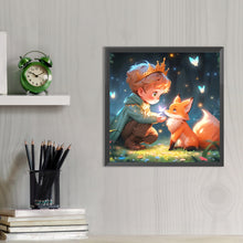 Load image into Gallery viewer, Little Boy And Fox 40*40CM(Picture) Full Round Drill Diamond Painting
