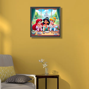 Three Princesses 50*50CM(Canvas) Full Round Drill Diamond Painting