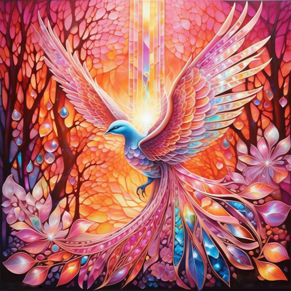 Colorful Divine Bird 30*30CM(Canvas) Full Round Drill Diamond Painting