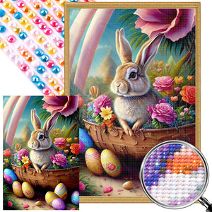 Easter Bunny 40*60CM(Picture) Full Round Drill Diamond Painting