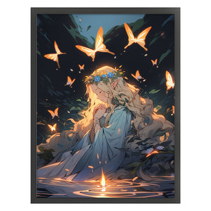 Yishu - Wishing Girl - 50*65CM 11CT 3 Stamped Cross Stitch
