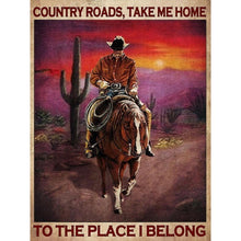 Load image into Gallery viewer, Poster-Cowboy Horse 30*40CM(Canvas) Full Round Drill Diamond Painting
