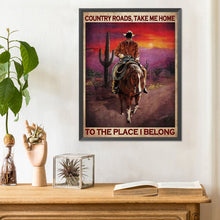 Load image into Gallery viewer, Poster-Cowboy Horse 30*40CM(Canvas) Full Round Drill Diamond Painting
