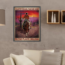 Load image into Gallery viewer, Poster-Cowboy Horse 30*40CM(Canvas) Full Round Drill Diamond Painting
