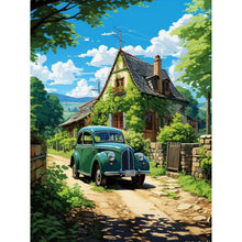 Load image into Gallery viewer, Classic Car In The Woods 30*40CM(Canvas) Full Round Drill Diamond Painting
