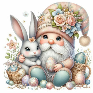 Easter Gnome 35*35CM(Canvas) Full Round Drill Diamond Painting
