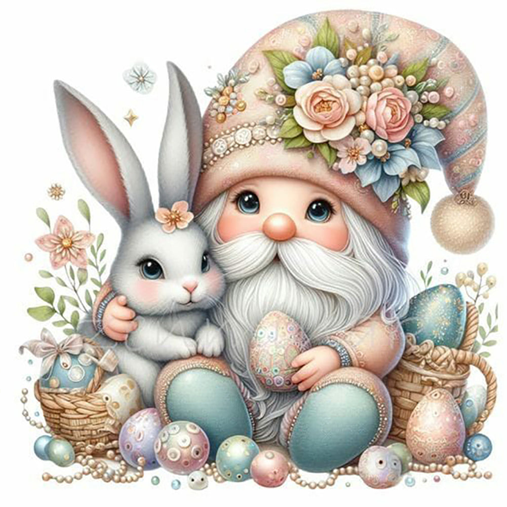 Easter Gnome 35*35CM(Canvas) Full Round Drill Diamond Painting