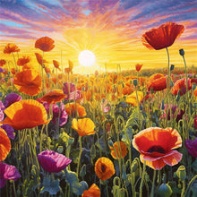 Load image into Gallery viewer, Poppy Field 40*40CM(Picture) Full Square Drill Diamond Painting
