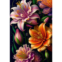 Load image into Gallery viewer, Huancan - Lily - 35*50CM 14CT 2 Stamped Cross Stitch
