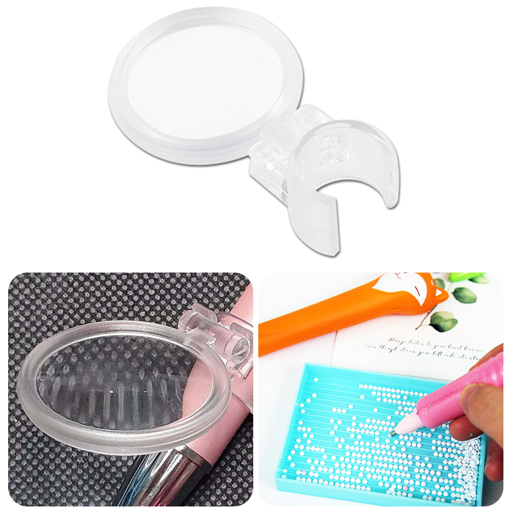 Clip on Diamond Art Pen Drill Magnifier Hand Free Diamond Painting Pen Magnifier