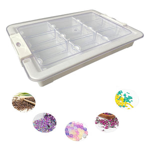 9 Grids Clear Diamond Painting Storage Containers for Beads Art DIY Crafts