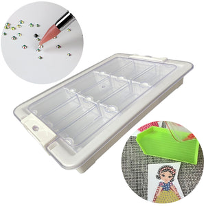 9 Grids Clear Diamond Painting Storage Containers for Beads Art DIY Crafts