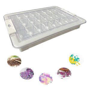 24 Grids Clear Diamond Painting Storage Containers for Beads Art DIY Crafts