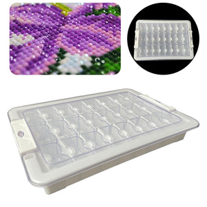 24 Grids Clear Diamond Painting Storage Containers for Beads Art DIY Crafts