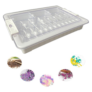 24 Grids Clear Diamond Painting Storage Containers for Beads Art DIY Crafts