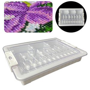 24 Grids Clear Diamond Painting Storage Containers for Beads Art DIY Crafts
