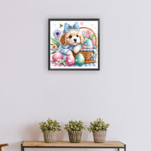 Load image into Gallery viewer, Poodle And Easter Egg 30*30CM(Canvas) Full Round Drill Diamond Painting
