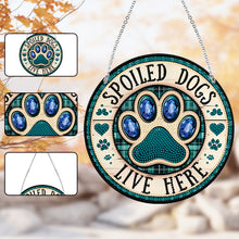 Load image into Gallery viewer, Acrylic Suncatcher Window Door Sign Hanging Decor Garden Decor (Spoiled Dog)
