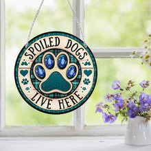 Load image into Gallery viewer, Acrylic Suncatcher Window Door Sign Hanging Decor Garden Decor (Spoiled Dog)
