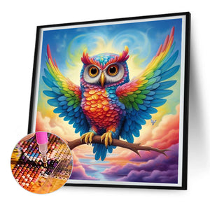 Cute Multi-Colored Owls 30*30CM(Canvas) Full Round Drill Diamond Painting
