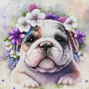 Yishu - Dog - 40*40CM 11CT 3 Stamped Cross Stitch
