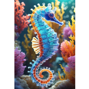 Huancan - Seahorse - 40*60CM 11CT 3 Stamped Cross Stitch