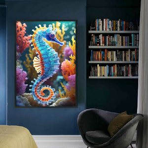 Huancan - Seahorse - 40*60CM 11CT 3 Stamped Cross Stitch