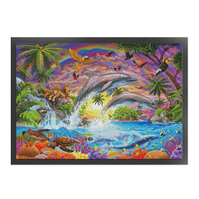 Load image into Gallery viewer, Yishu - Ocean World - 60*45CM 11CT 3 Stamped Cross Stitch

