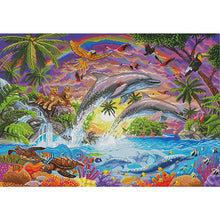 Load image into Gallery viewer, Yishu - Ocean World - 60*45CM 11CT 3 Stamped Cross Stitch
