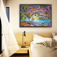 Load image into Gallery viewer, Yishu - Ocean World - 60*45CM 11CT 3 Stamped Cross Stitch
