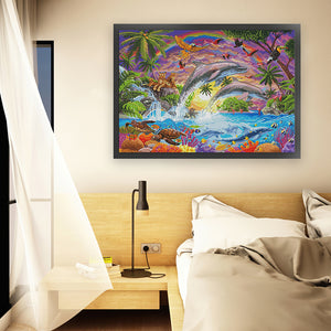 Yishu - Ocean World - 60*45CM 11CT 3 Stamped Cross Stitch