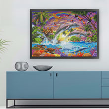Load image into Gallery viewer, Yishu - Ocean World - 60*45CM 11CT 3 Stamped Cross Stitch
