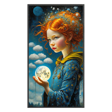 Load image into Gallery viewer, Yishu - Cloud Girl - 40*75CM 11CT 3 Stamped Cross Stitch
