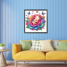 Load image into Gallery viewer, Rose Child 30*30CM(Canvas) Partial Special Shaped Drill Diamond Painting
