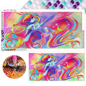 Rainbow Babe Mary 80*40CM(Canvas) Full Round Drill Diamond Painting
