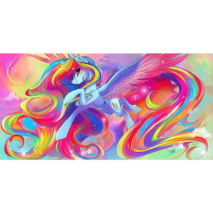 Rainbow Babe Mary 80*40CM(Canvas) Full Round Drill Diamond Painting