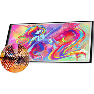 Rainbow Babe Mary 80*40CM(Canvas) Full Round Drill Diamond Painting