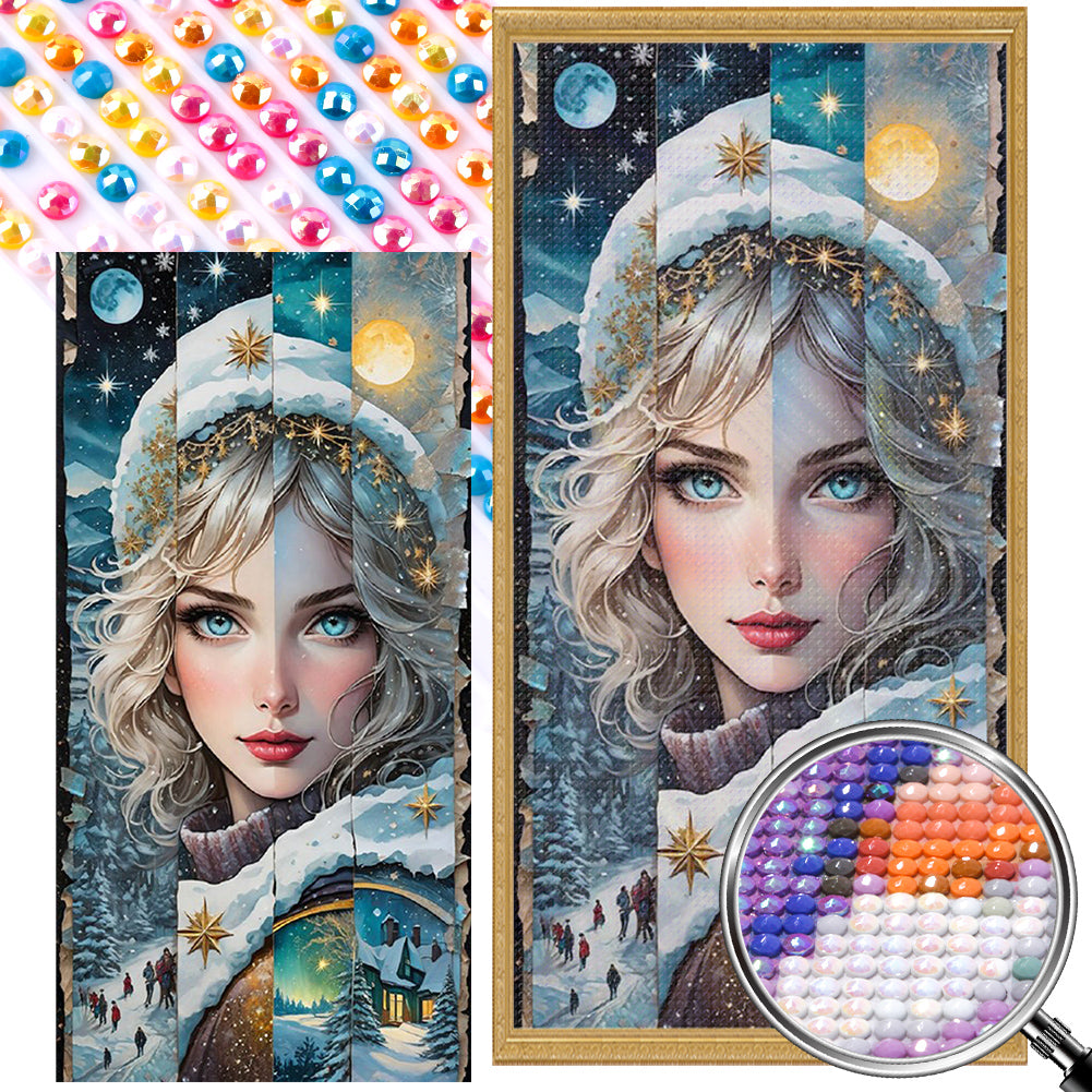 Four Seasons Girl 40*80CM(Picture) Full Round Drill Diamond Painting
