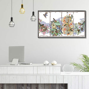 Joy Sunday - Four Seasons Birds - 49*28CM 14CT 2 Stamped Cross Stitch