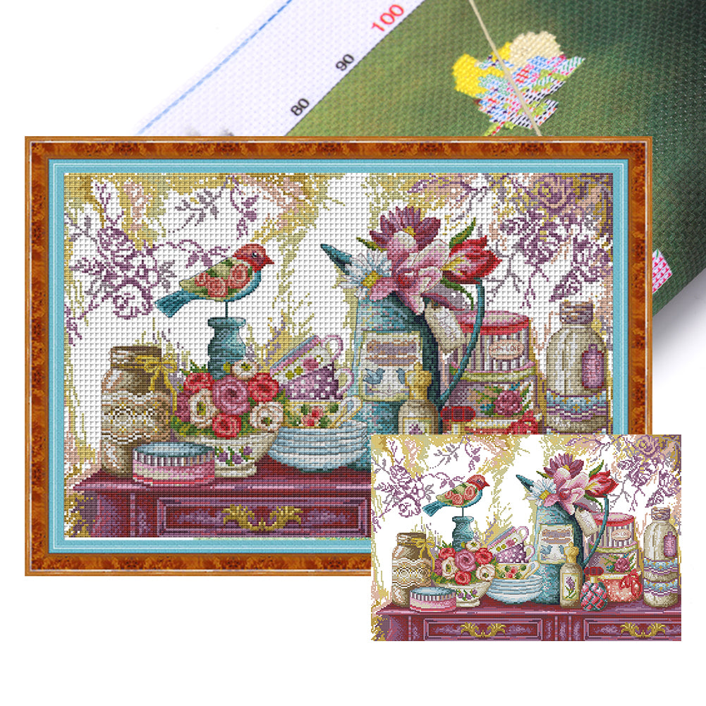 Joy Sunday - Wedding Supplies - 53*37CM 14CT 2 Stamped Cross Stitch