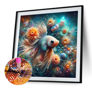 Flower Sea Betta 30*30CM(Canvas) Full Square Drill Diamond Painting