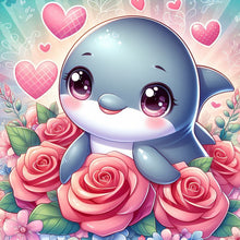 Load image into Gallery viewer, Dolphin 30*30CM(Canvas) Full Round Drill Diamond Painting
