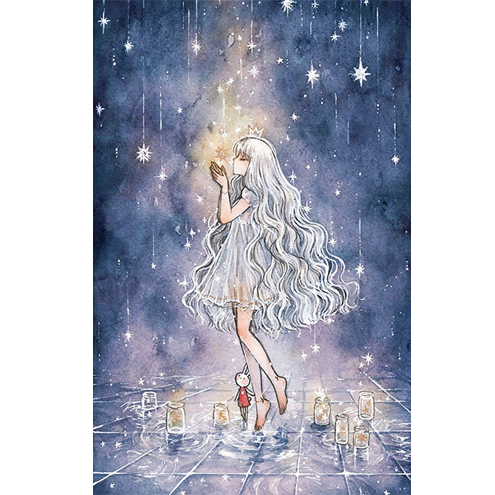 Cartoon Girl 40*60CM(Canvas) Full Round Drill Diamond Painting