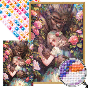 Beauty And The Beast 40*60CM(Picture) Full Round Drill Diamond Painting