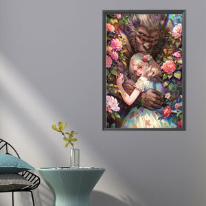 Beauty And The Beast 40*60CM(Picture) Full Round Drill Diamond Painting
