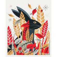 Load image into Gallery viewer, Yishu - Rabbit In The Wheat Field - 40*50CM 11CT 3 Stamped Cross Stitch

