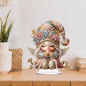 Special Shape Single-Side Prayer Gnome Desktop Diamond Art Kits for Home Decor