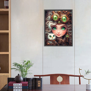 Punk Girl 40*55CM(Picture) Full Round Drill Diamond Painting