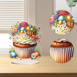 Special Shape Easter Cake Cute Desktop Diamond Art Kit Home Office Decor (Eggs)