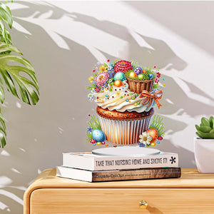 Special Shape Easter Cake Cute Desktop Diamond Art Kit Home Office Decor (Eggs)